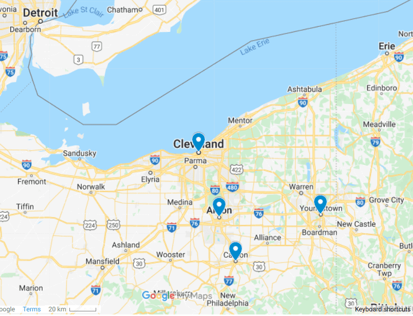 a map of cleveland where we buy houses fast for cash