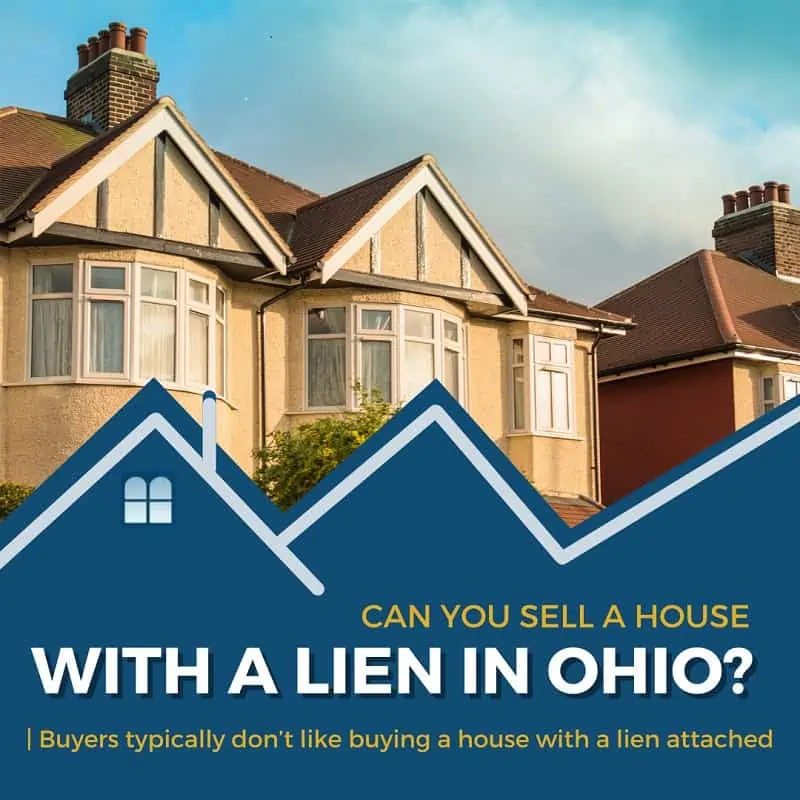 picture of a house and a caption asking - Can you sell a house with a lien